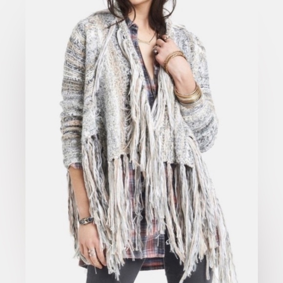 Free People Birkenstock Fringe Cardigan - Picture 1 of 11